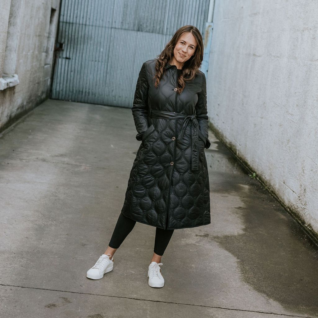 Lissy Women's Quilted Coat - Black