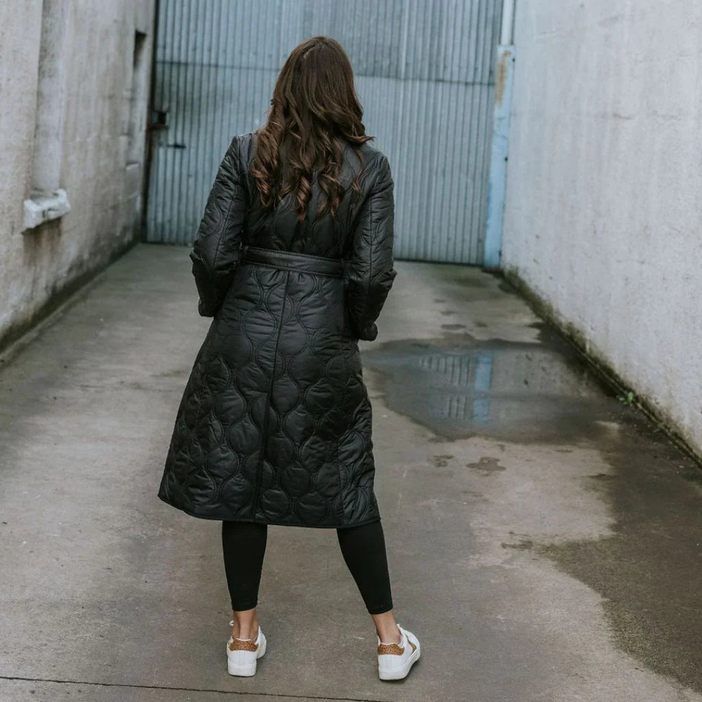 Lissy Women's Quilted Coat - Black