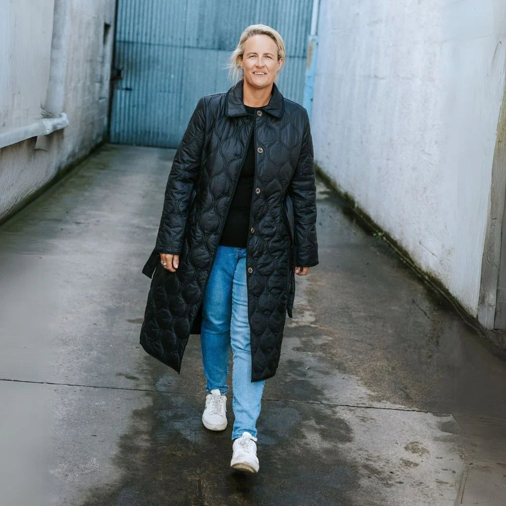 Lissy Women's Quilted Coat - Black