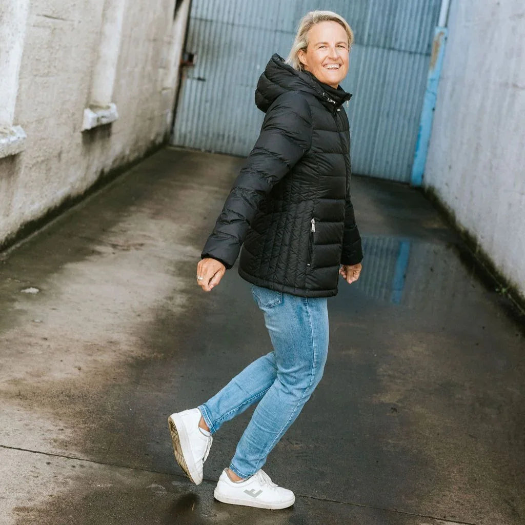 Lynnette Women's 90/10 Packable Down Jacket - Black