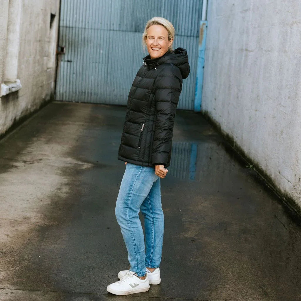 Lynnette Women's 90/10 Packable Down Jacket - Black