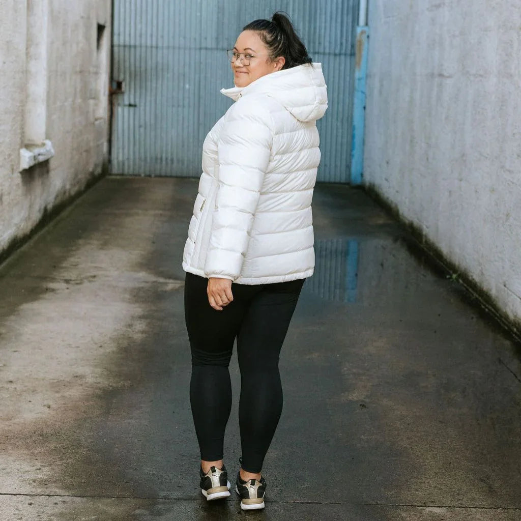 Lynnette Women's 90/10 Packable Down Jacket - Cream