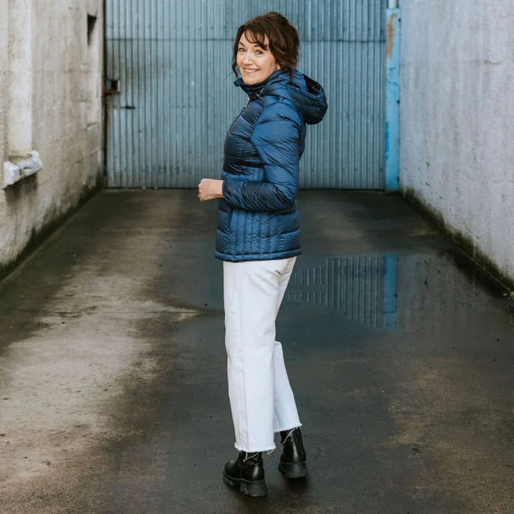 Lynnette Women's 90/10 Packable Down Jacket - Moonlight