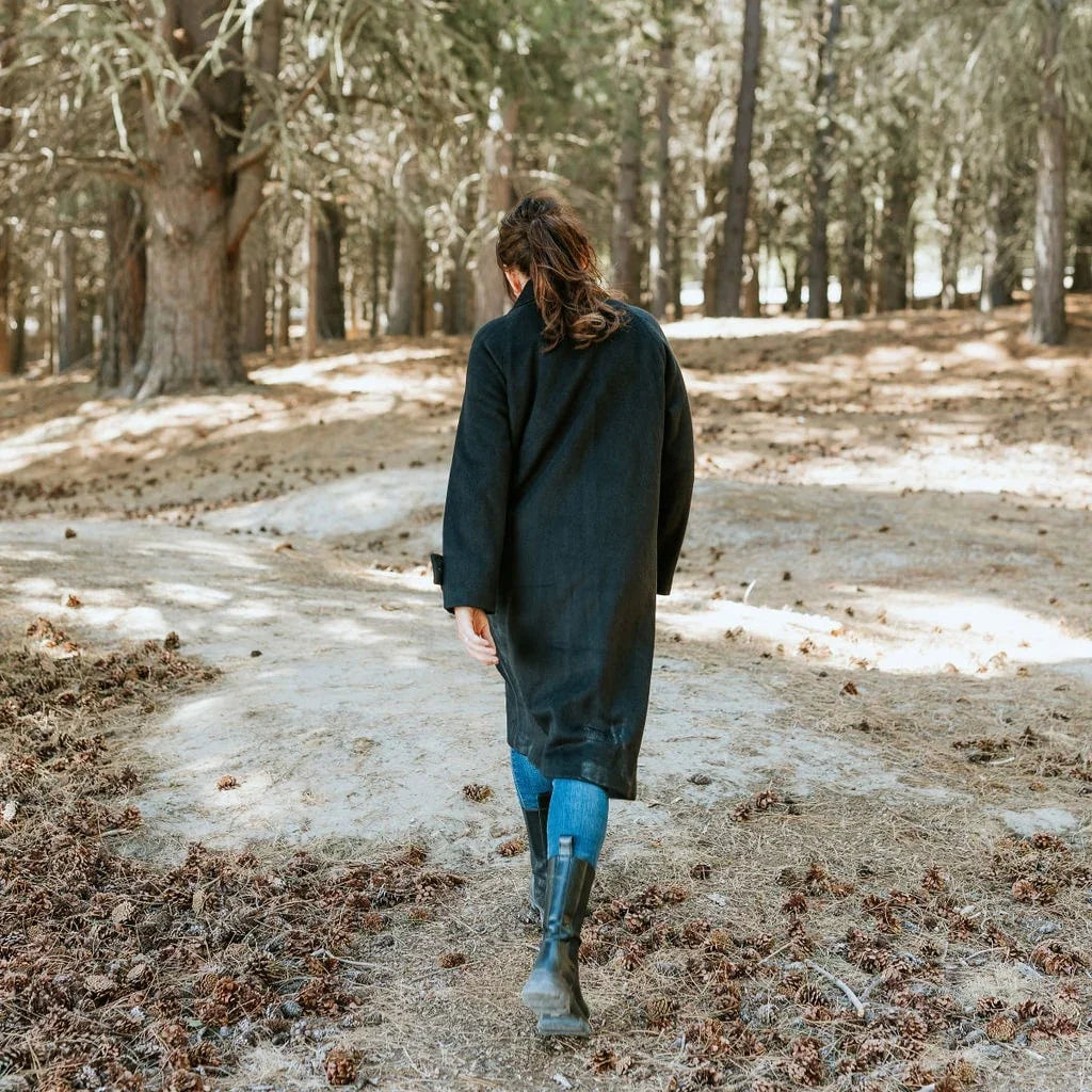 Maddie Women's Wool Coat - Black