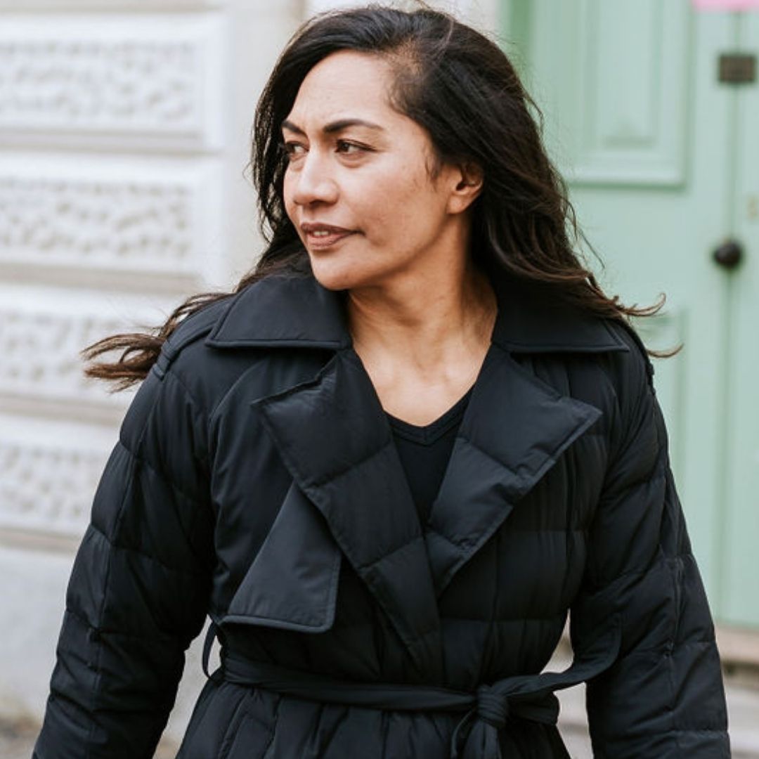 Maisey Women's 90/10 Stretch Down Trench Coat - Black