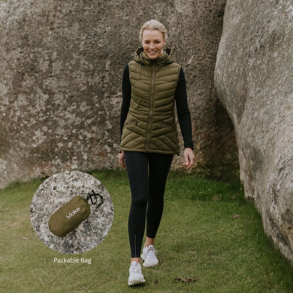 Mary-Claire Women's 90/10 Packable Down Vest - Loden