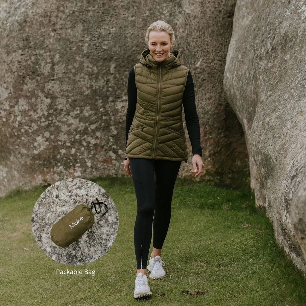 Mary-Claire Women's 90/10 Packable Down Vest - Loden