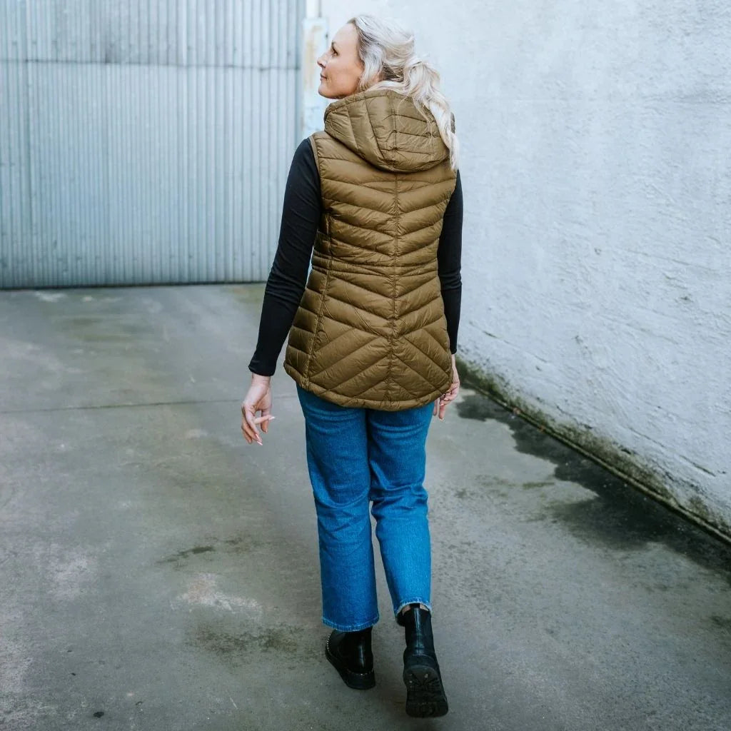 Mary-Claire Women's 90/10 Packable Down Vest - Loden