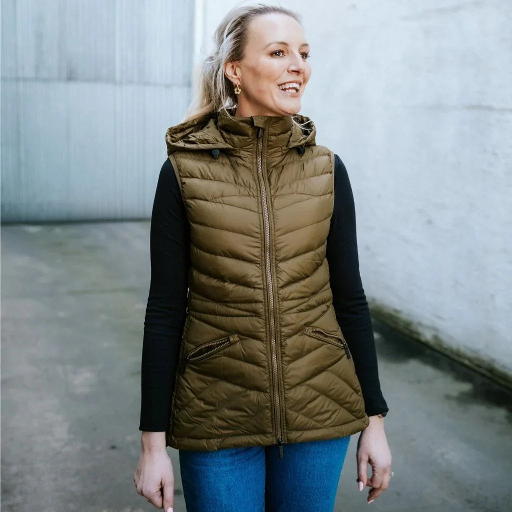 Mary-Claire Women's 90/10 Packable Down Vest - Loden