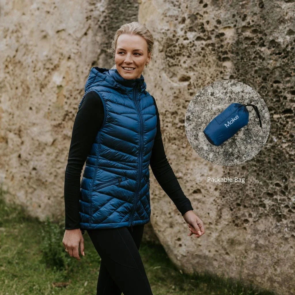 Mary-Claire Women's 90/10 Packable Down Vest - Moonlight