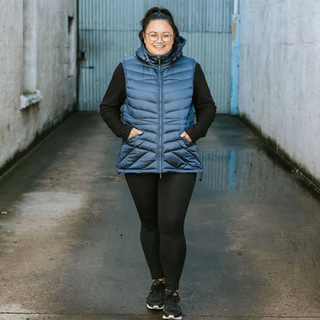 Mary-Claire Women's 90/10 Packable Down Vest - Moonlight