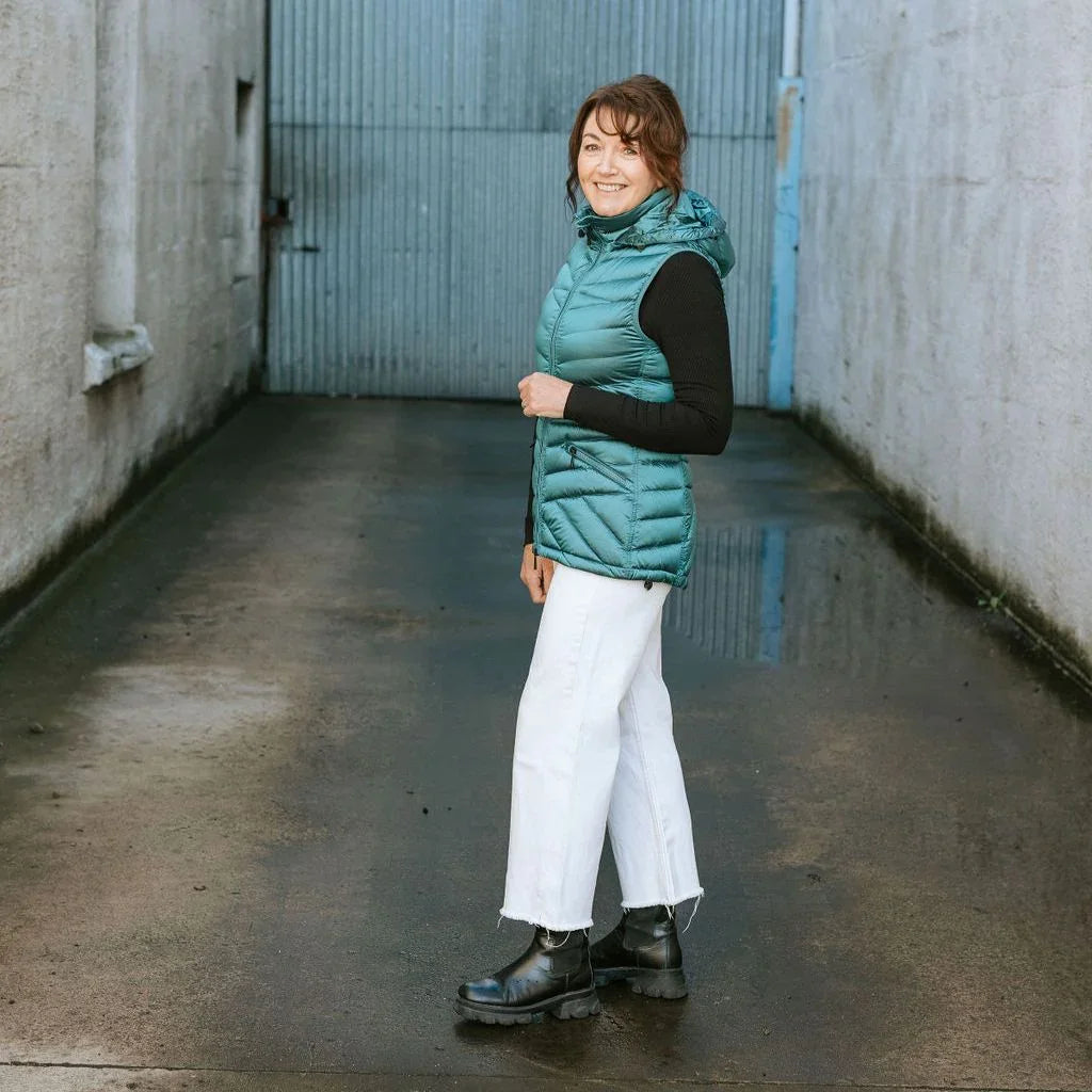 Mary-Claire Women's 90/10 Packable Down Vest - Empire Teal