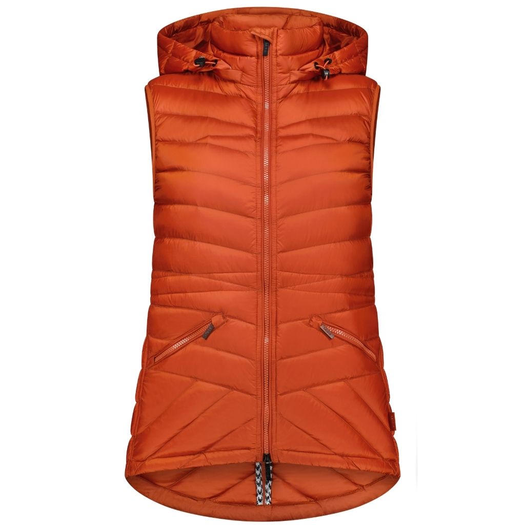 Mary-Claire Women's 90/10 Packable Down Vest - Intense Rust
