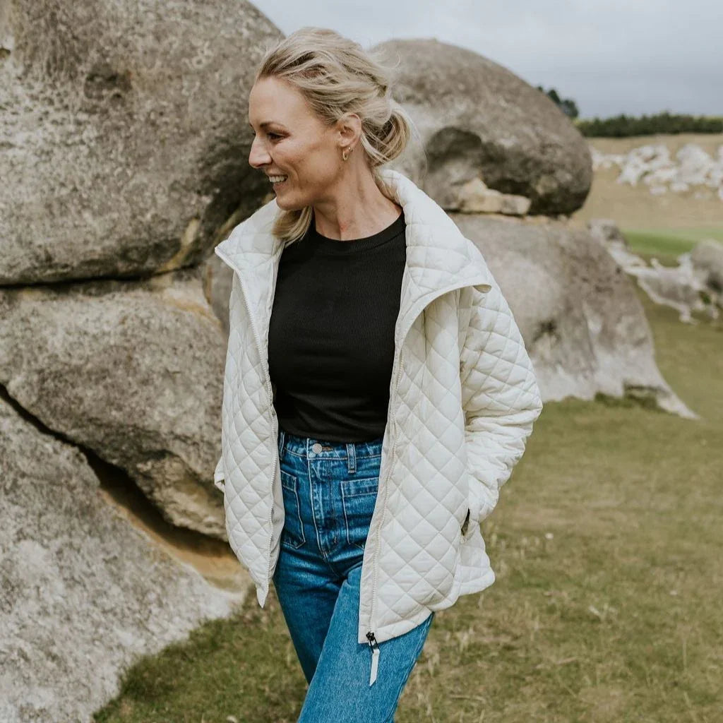 Melissa Women's Quilted Jacket - Cream