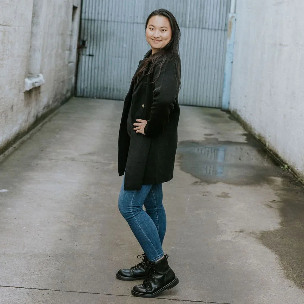 Mila Women's Knit Coatigan - Black