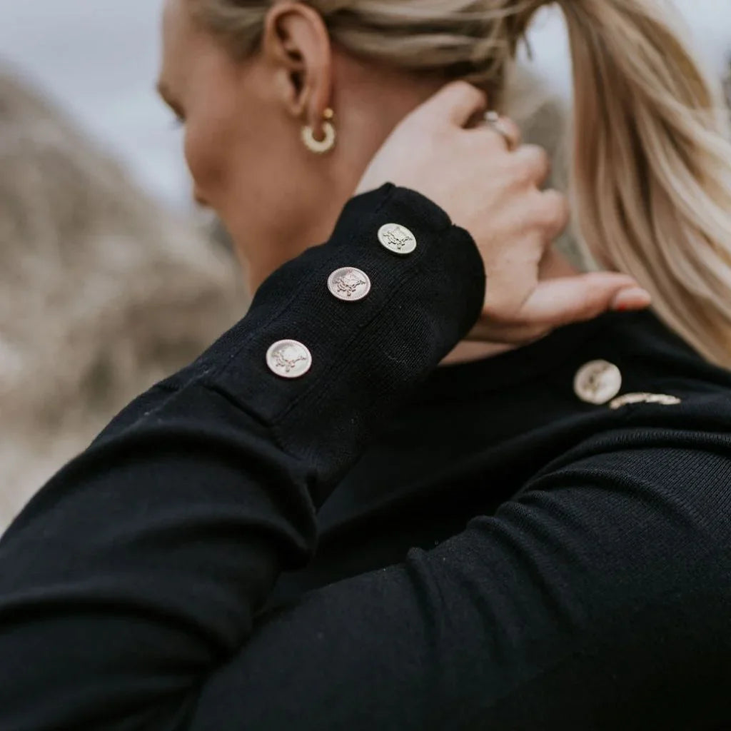 Nicki Women's Knit Crew Sweater - Black