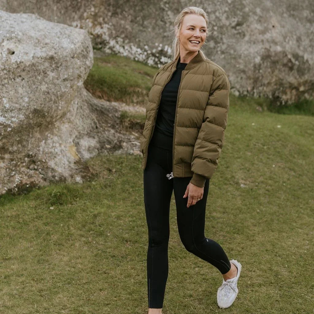 Rue Women's 90/10 Down Bomber Jacket - Loden