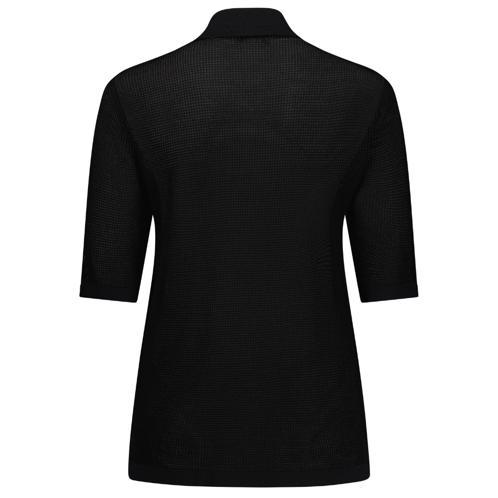 Cedar Women's Button Up Tee - Black