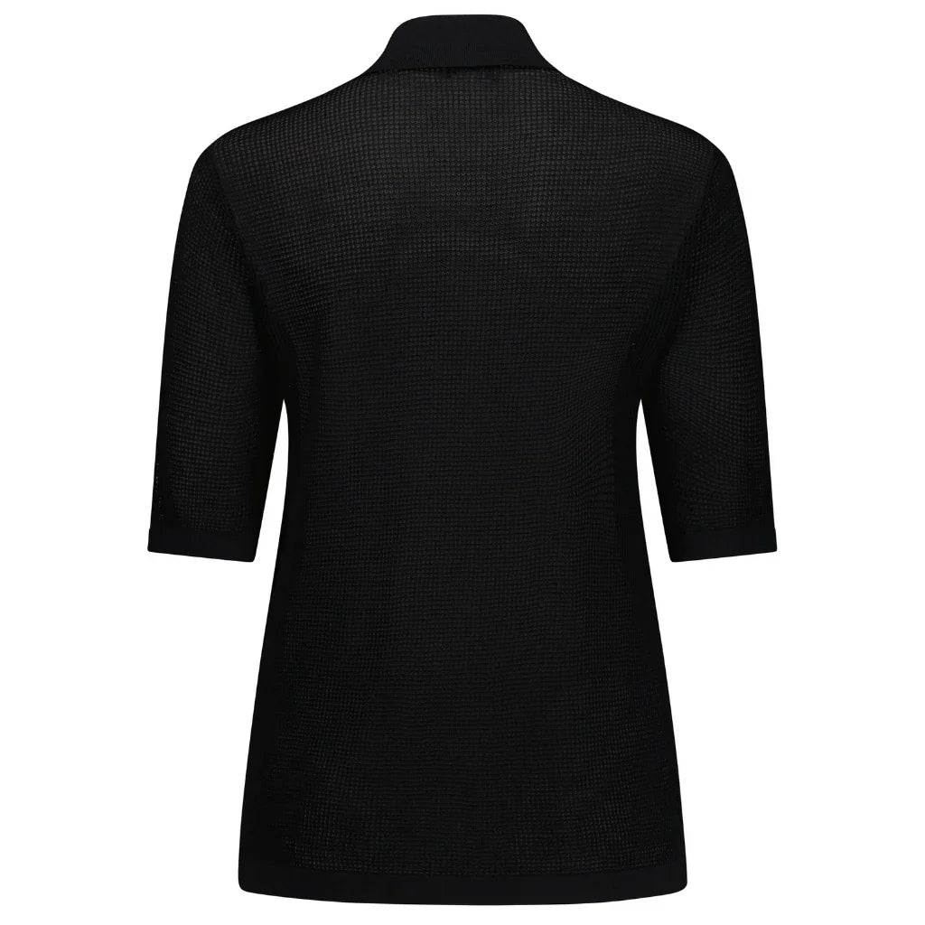 Cedar Women's Button Up Tee - Black