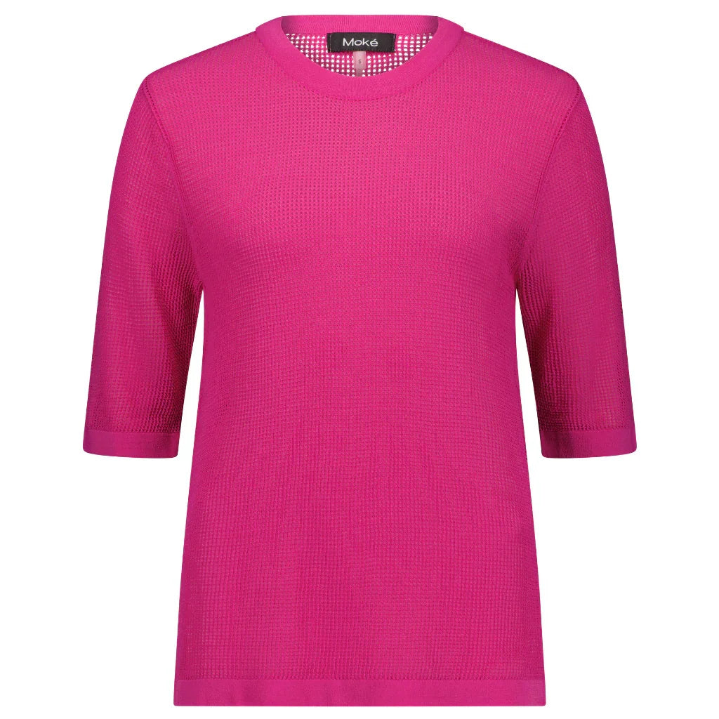 Florence Women's Short Sleeved Crew - Fuchsia