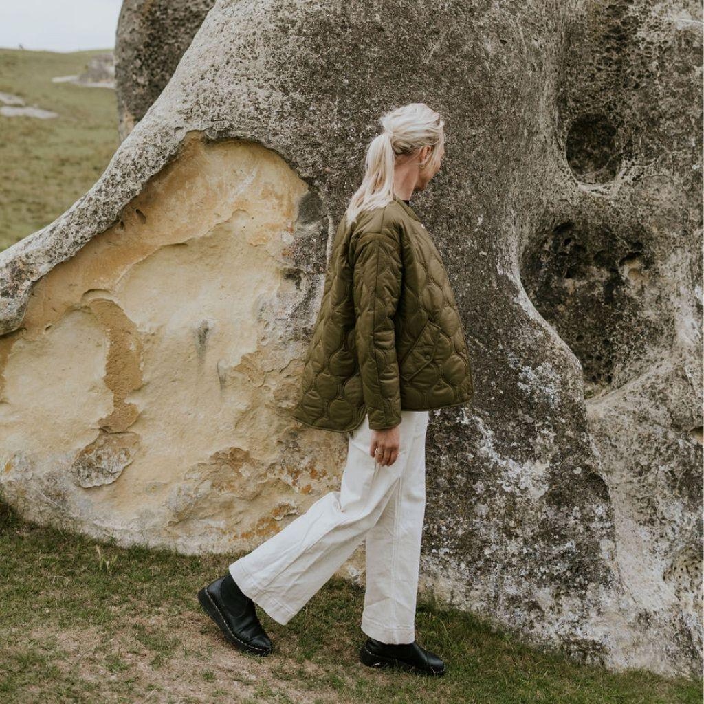 Talei Women's Quilted Bomber - Loden