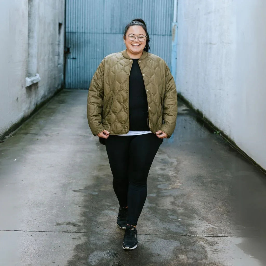 Talei Women's Quilted Bomber - Loden