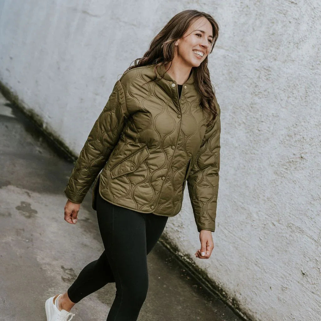 Talei Women's Quilted Bomber - Loden