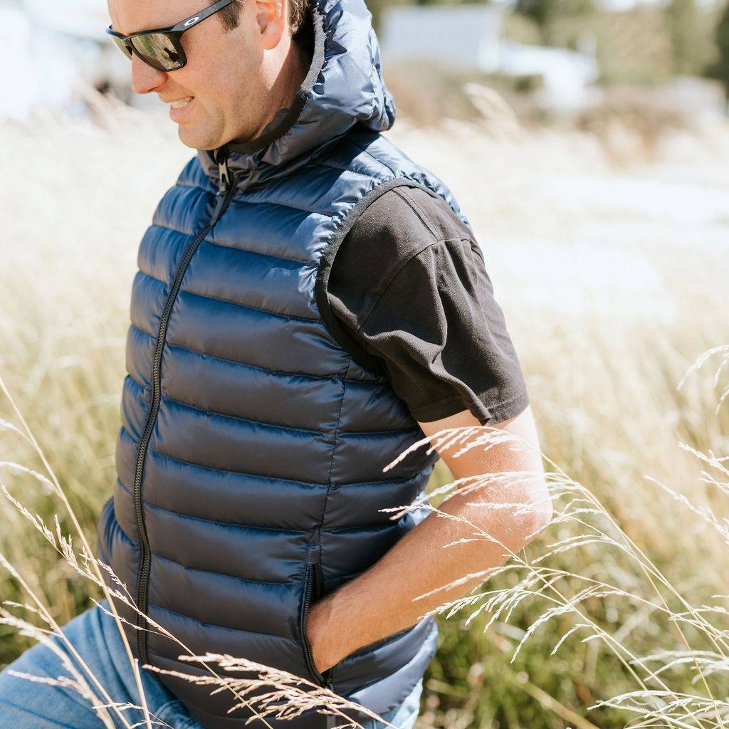 C.J Men's 90/10 Packable Down Vest - Navy