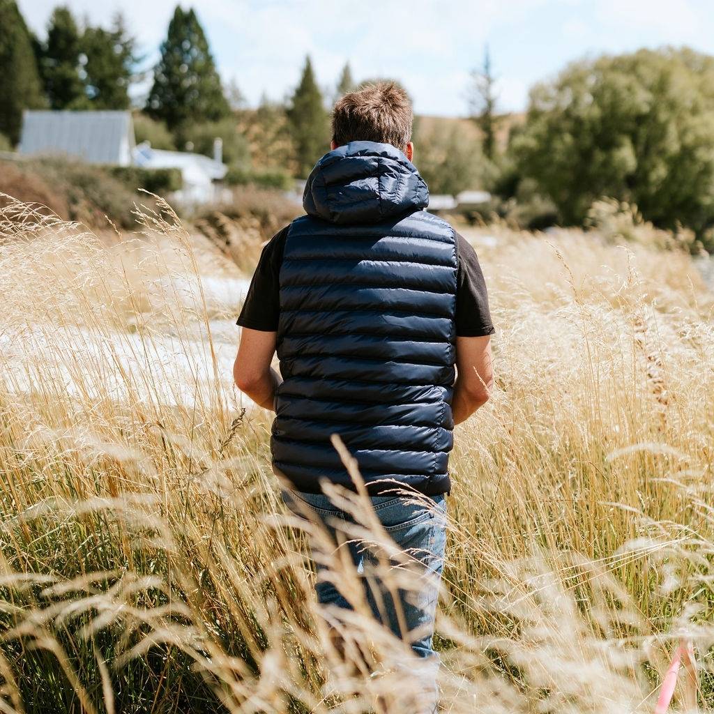 C.J Men's 90/10 Packable Down Vest - Navy