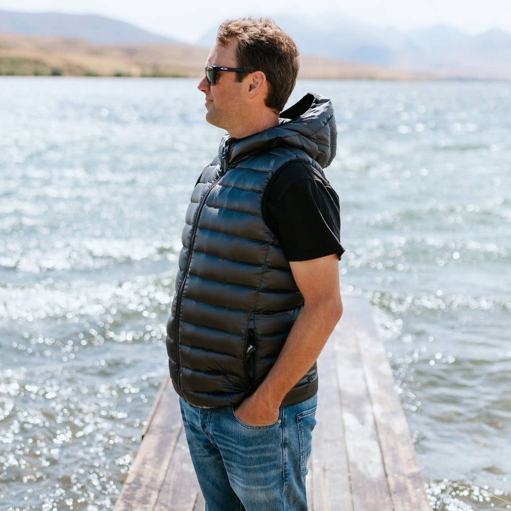 C.J Men's 90/10 Packable Down Vest - Slate