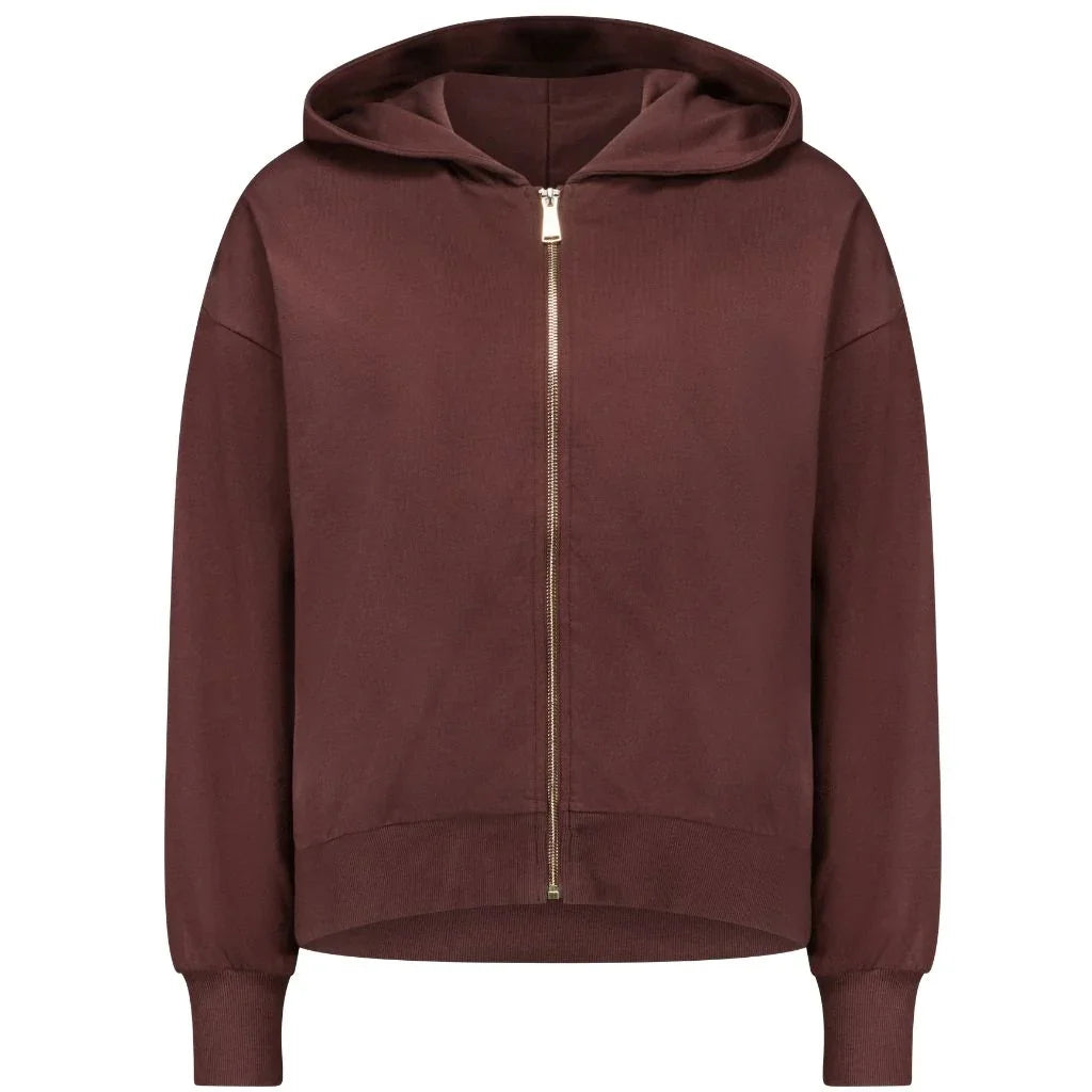 Dawn Women's Zip Up Hoodie - Bitter Chocolate