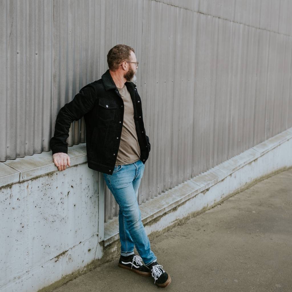 Hammer Men's Cord/Sherpa Jacket - Black/Black Sherpa