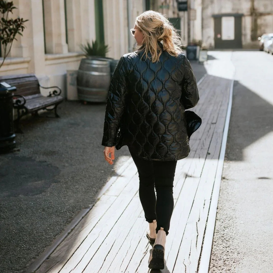 Jess Women's 90/10 Down Quilted Jacket - Black