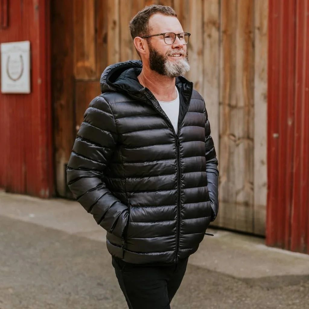 Jimmy Men's 90/10 Packable Down Jacket - Slate