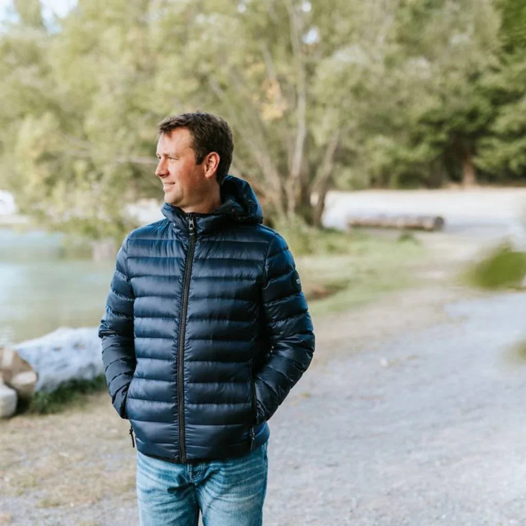 Jimmy Men's 90/10 Packable Down Jacket - Navy