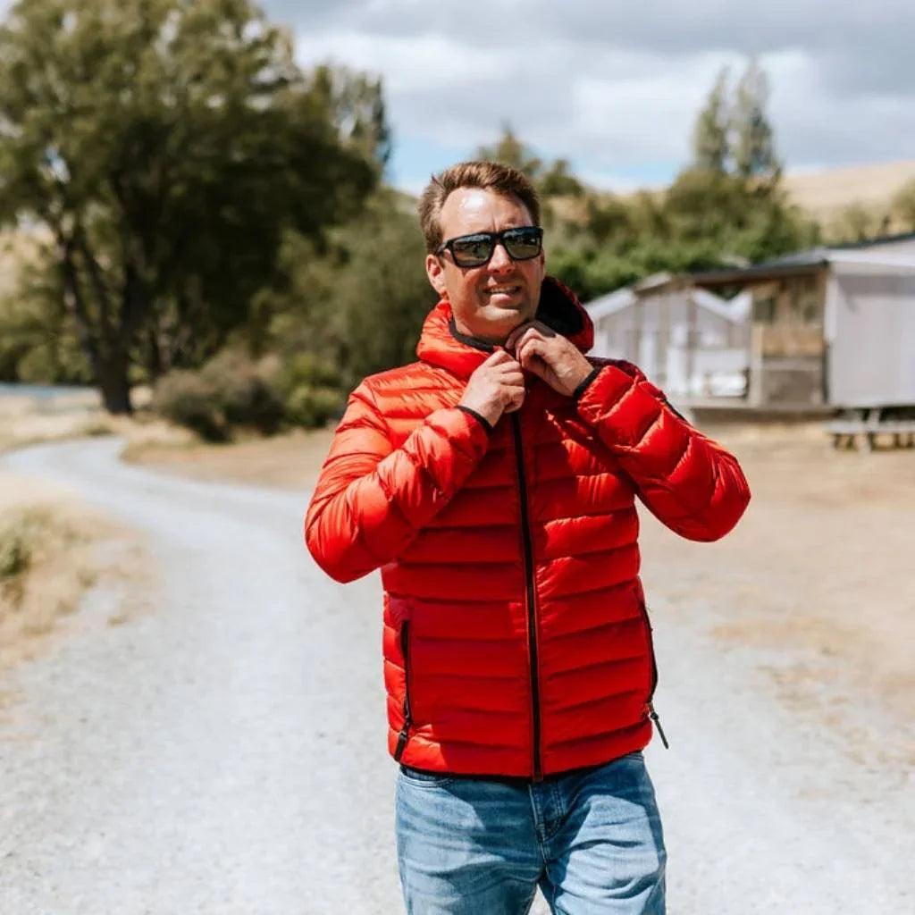 Jimmy Men's 90/10 Packable Down Jacket - Red