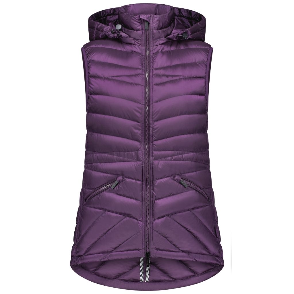 Mary-Claire Women's 90/10 Packable Down Vest - Midnight Plum