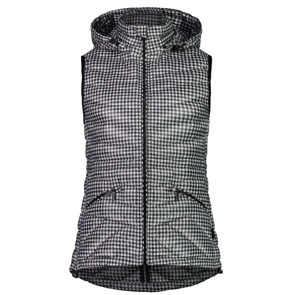Mary-Claire Women&#39;s 90/10 Packable Down Vest - Gingham