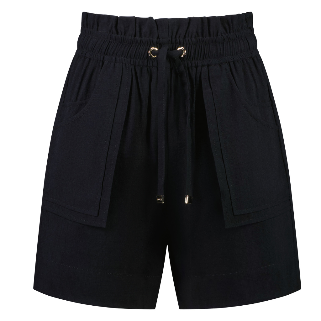 Jenna Women's Paperbag Shorts - Black