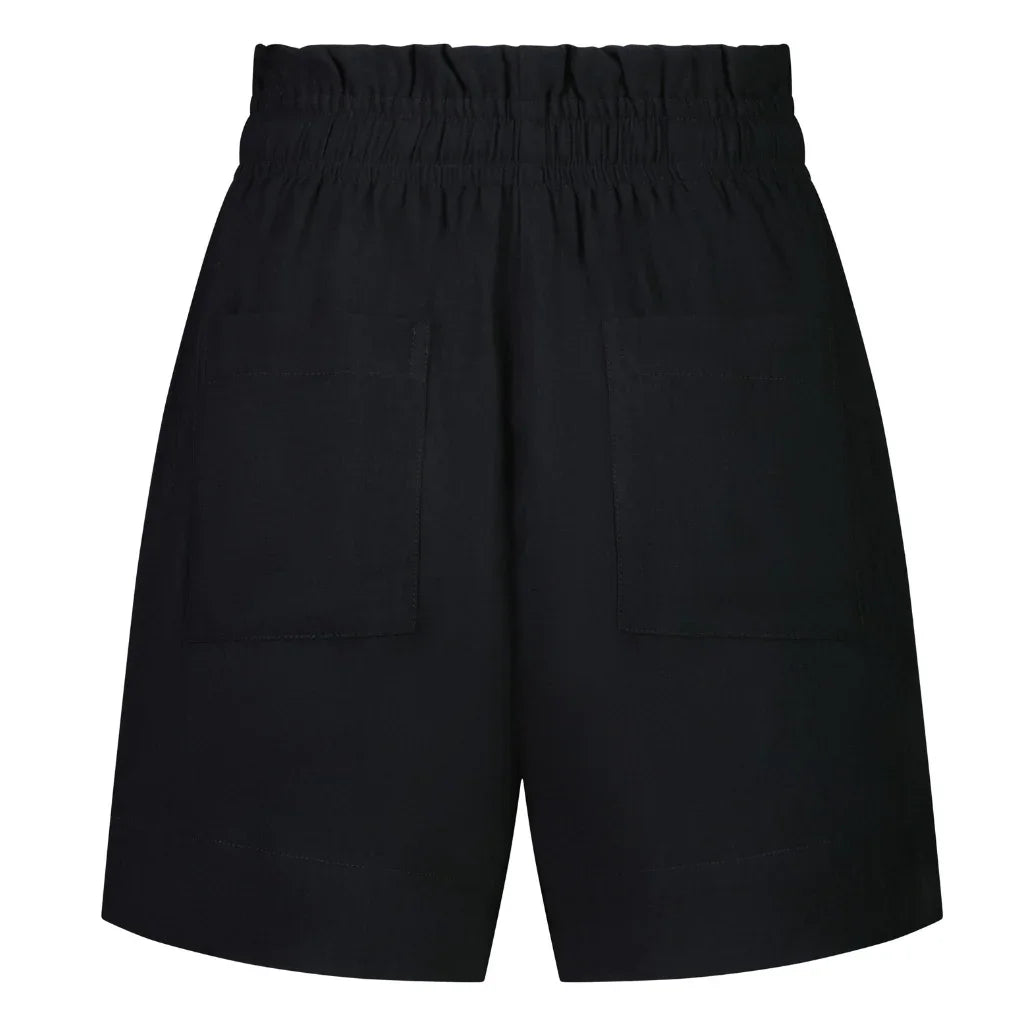 Jenna Women's Paperbag Shorts - Black