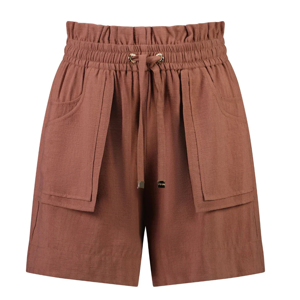 Jenna Women's Paperbag Shorts - Desert