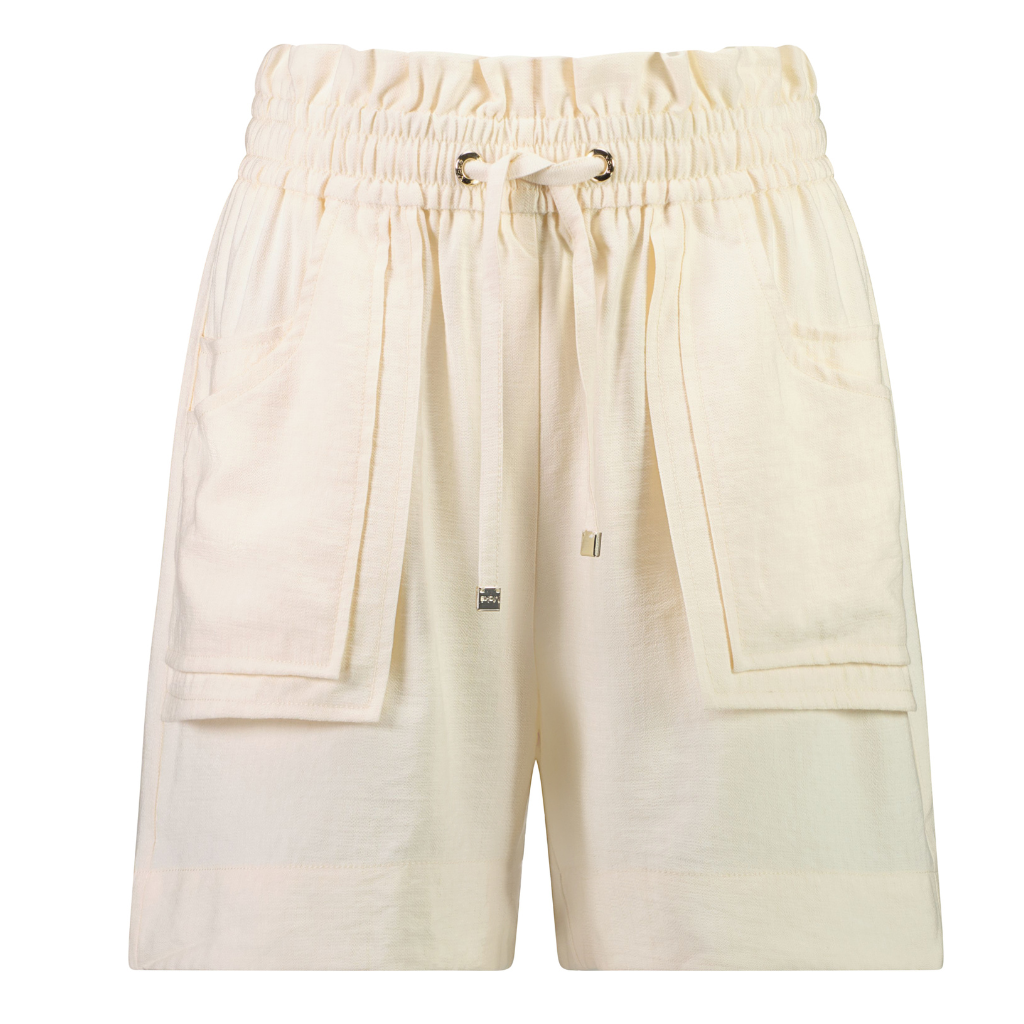 Jenna Women's Paperbag Shorts - Coconut Milk