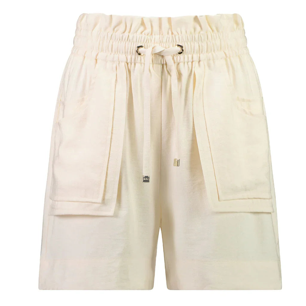 Jenna Women's Paperbag Shorts - Coconut Milk