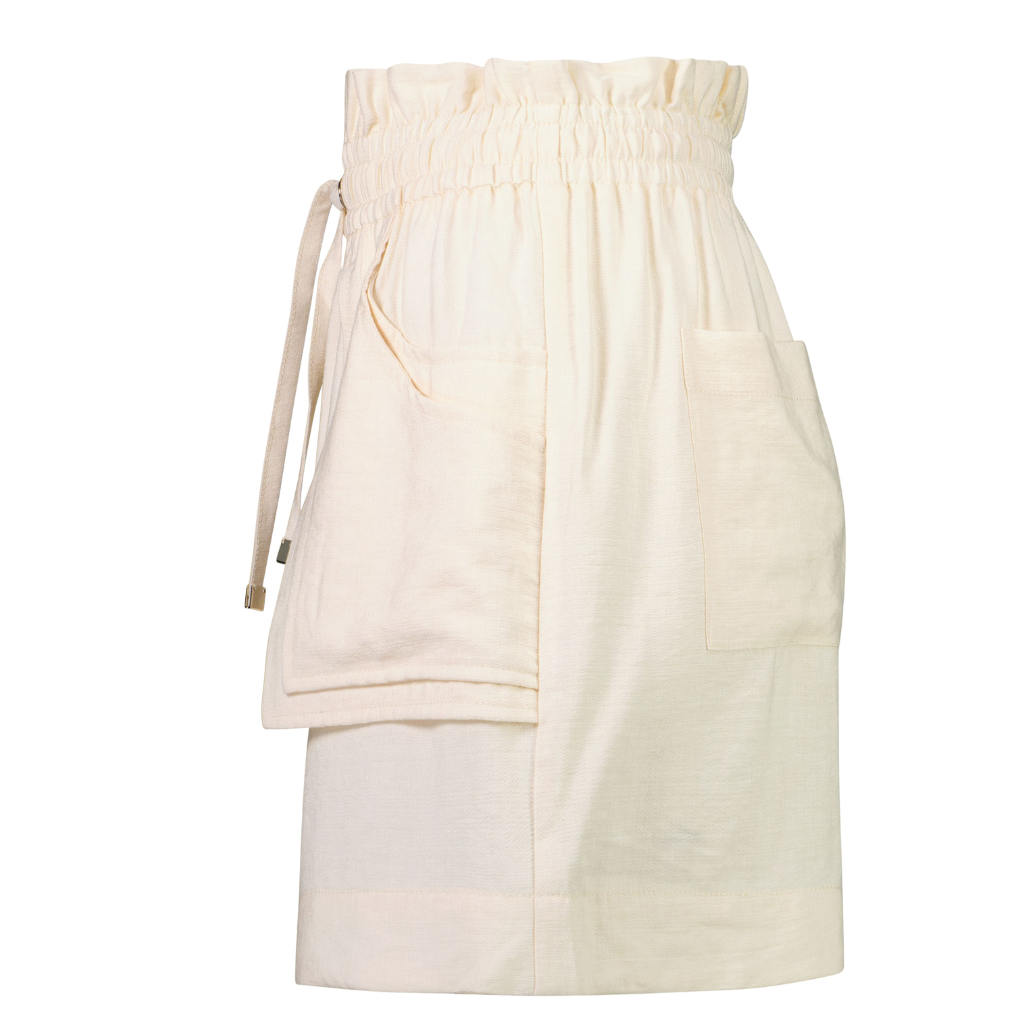 Jenna Women's Paperbag Shorts - Coconut Milk