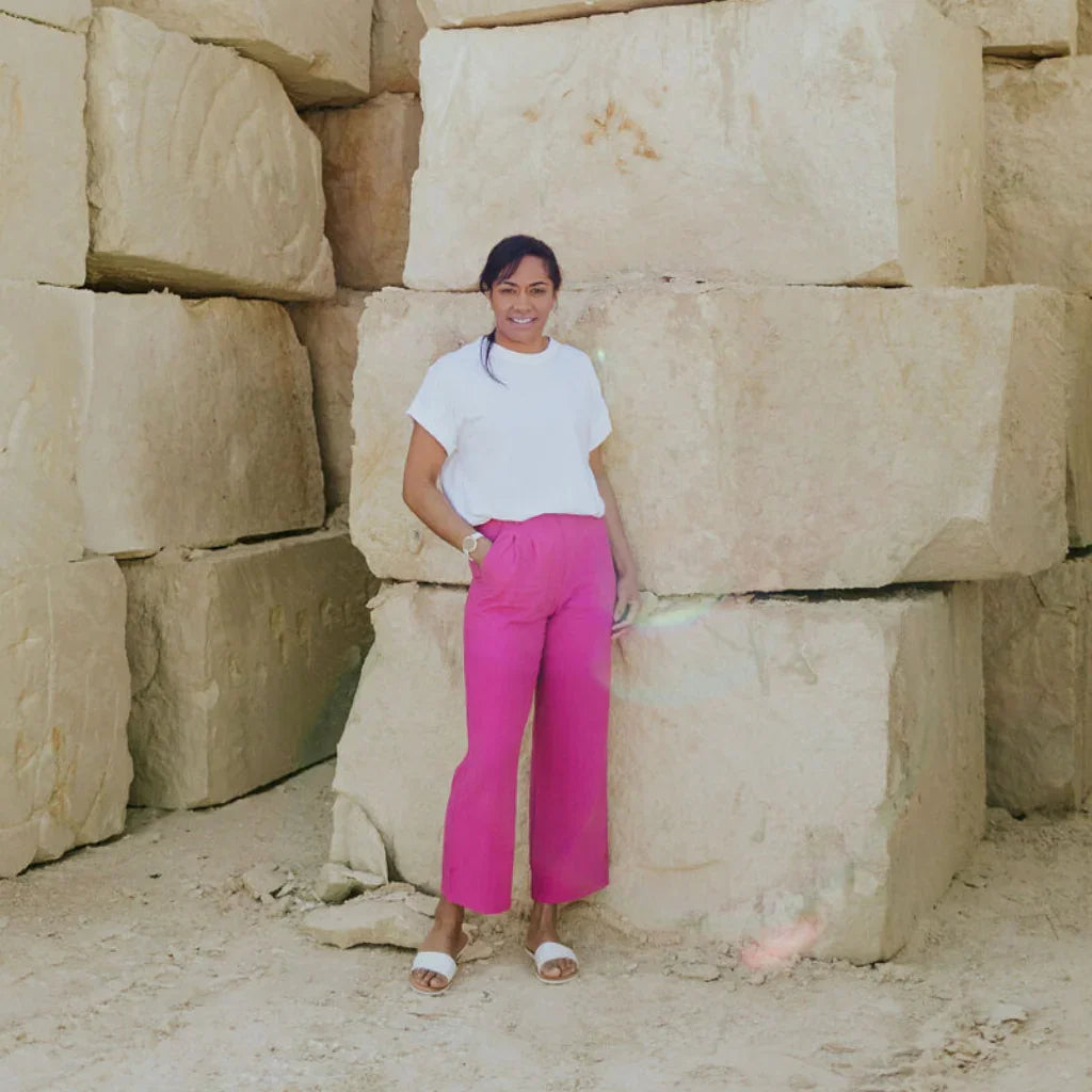 Shannon Women's Wide Leg/Harem Pants - Flamingo