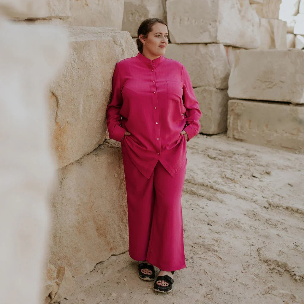 Casey Women's Viscose Shirt - Flamingo