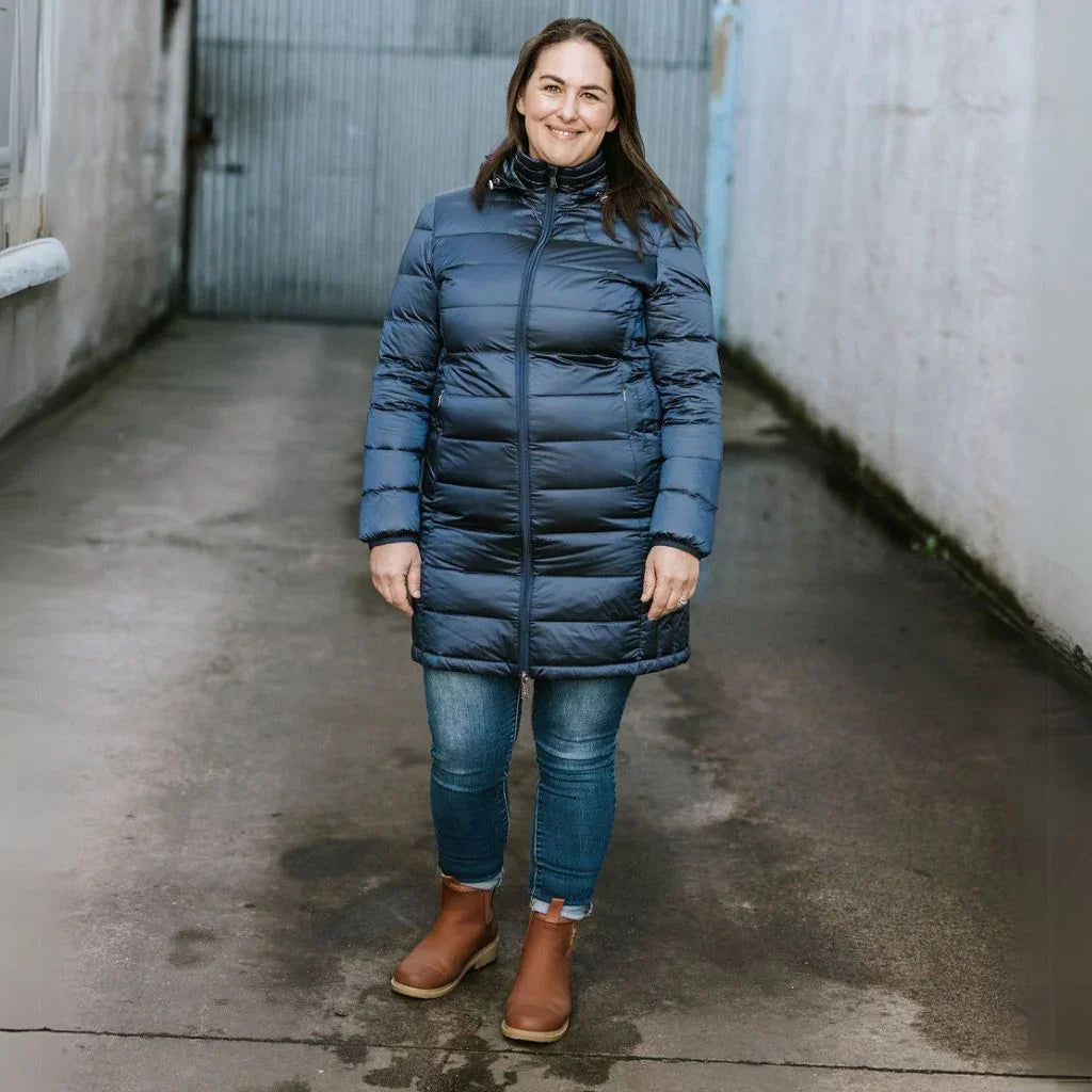 Sarah Women's 90/10 Packable Down Coat | Moonlight | Blue - Moke