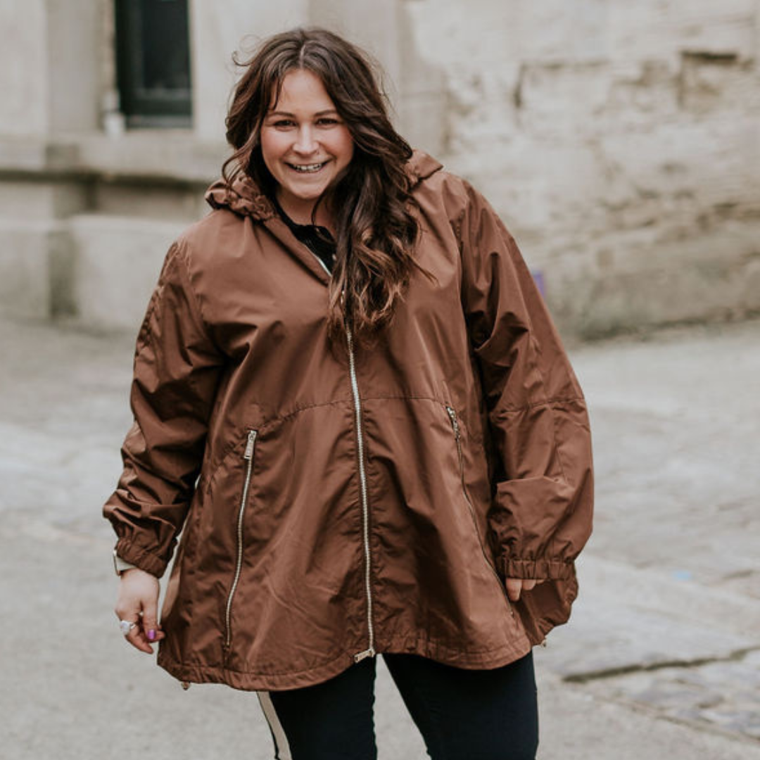 Down hooded top walker jacket