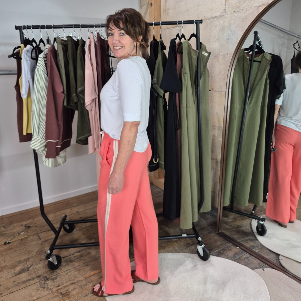 Indiana Women's Wide Leg Pants | Sunset Coral
