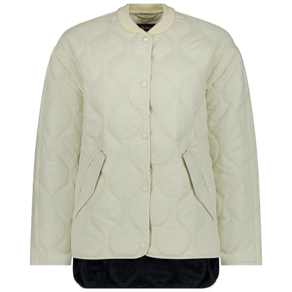 Talei Women's Quilted Bomber - Cream